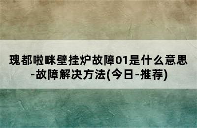 瑰都啦咪壁挂炉故障01是什么意思-故障解决方法(今日-推荐)