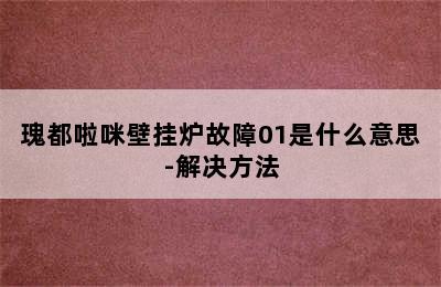 瑰都啦咪壁挂炉故障01是什么意思-解决方法