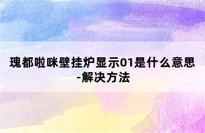 瑰都啦咪壁挂炉显示01是什么意思-解决方法