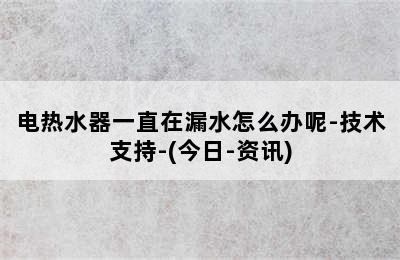 电热水器一直在漏水怎么办呢-技术支持-(今日-资讯)