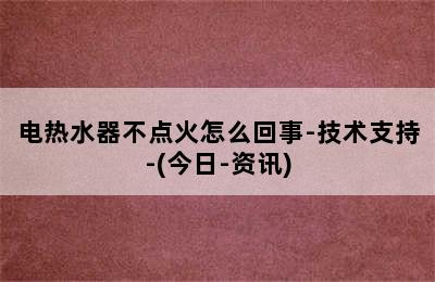 电热水器不点火怎么回事-技术支持-(今日-资讯)