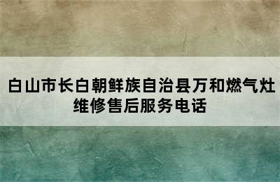 白山市长白朝鲜族自治县万和燃气灶维修售后服务电话