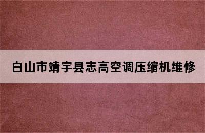 白山市靖宇县志高空调压缩机维修