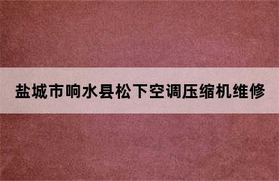 盐城市响水县松下空调压缩机维修