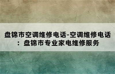 盘锦市空调维修电话-空调维修电话：盘锦市专业家电维修服务