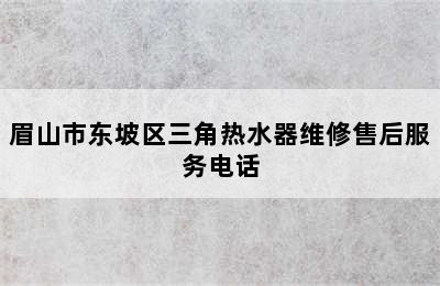 眉山市东坡区三角热水器维修售后服务电话