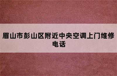 眉山市彭山区附近中央空调上门维修电话