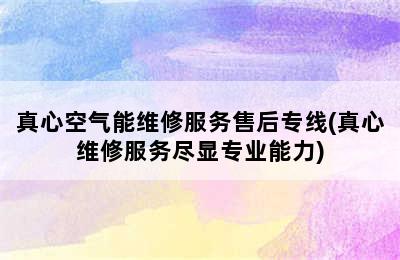 真心空气能维修服务售后专线(真心维修服务尽显专业能力)