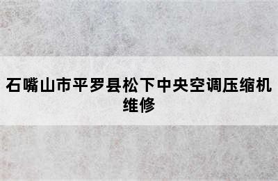 石嘴山市平罗县松下中央空调压缩机维修