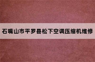 石嘴山市平罗县松下空调压缩机维修