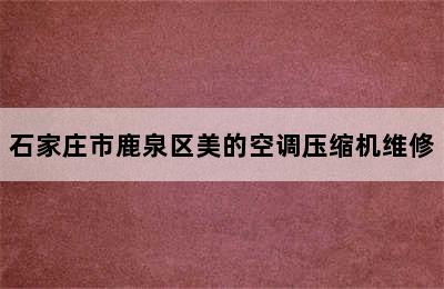 石家庄市鹿泉区美的空调压缩机维修