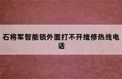 石将军智能锁外面打不开维修热线电话