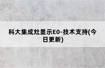 科大集成灶显示E0-技术支持(今日更新)