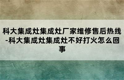 科大集成灶集成灶厂家维修售后热线-科大集成灶集成灶不好打火怎么回事