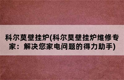 科尔莫壁挂炉(科尔莫壁挂炉维修专家：解决您家电问题的得力助手)