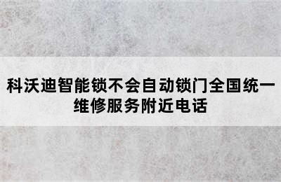 科沃迪智能锁不会自动锁门全国统一维修服务附近电话