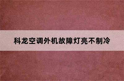 科龙空调外机故障灯亮不制冷