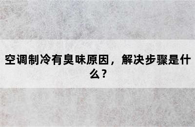 空调制冷有臭味原因，解决步骤是什么？