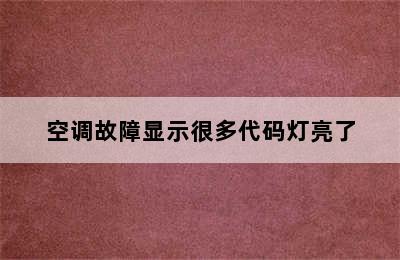 空调故障显示很多代码灯亮了