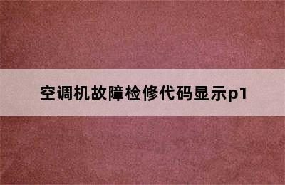 空调机故障检修代码显示p1