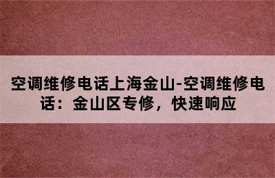 空调维修电话上海金山-空调维修电话：金山区专修，快速响应