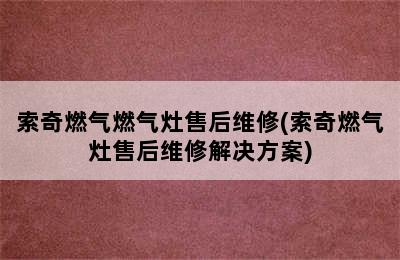 索奇燃气燃气灶售后维修(索奇燃气灶售后维修解决方案)