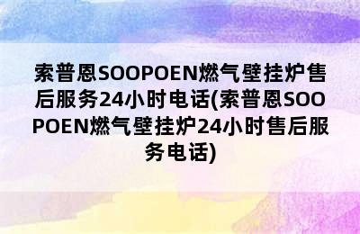 索普恩SOOPOEN燃气壁挂炉售后服务24小时电话(索普恩SOOPOEN燃气壁挂炉24小时售后服务电话)