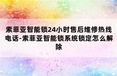 索菲亚智能锁24小时售后维修热线电话-索菲亚智能锁系统锁定怎么解除