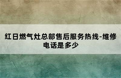 红日燃气灶总部售后服务热线-维修电话是多少