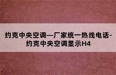 约克中央空调—厂家统一热线电话-约克中央空调显示H4