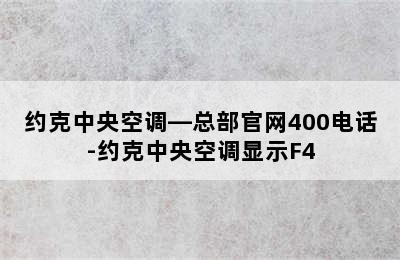 约克中央空调—总部官网400电话-约克中央空调显示F4