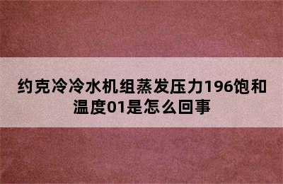 约克冷冷水机组蒸发压力196饱和温度01是怎么回事