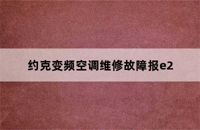 约克变频空调维修故障报e2