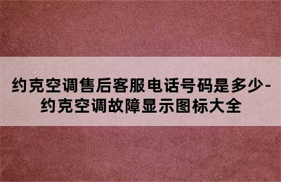 约克空调售后客服电话号码是多少-约克空调故障显示图标大全