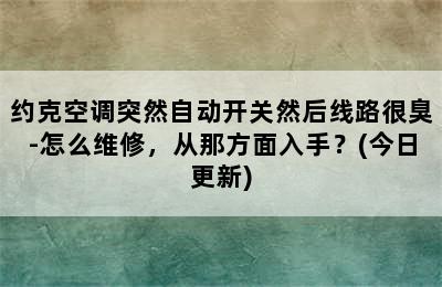 约克空调突然自动开关然后线路很臭-怎么维修，从那方面入手？(今日更新)