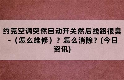 约克空调突然自动开关然后线路很臭-（怎么维修）？怎么消除？(今日资讯)