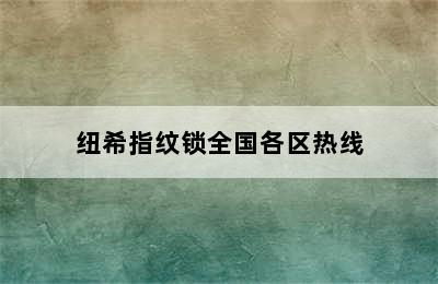 纽希指纹锁全国各区热线