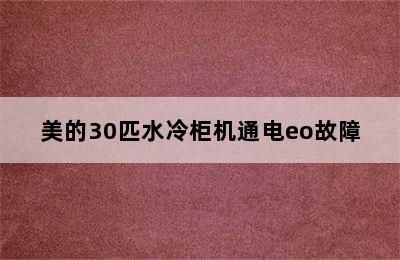 美的30匹水冷柜机通电eo故障