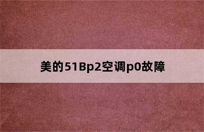 美的51Bp2空调p0故障