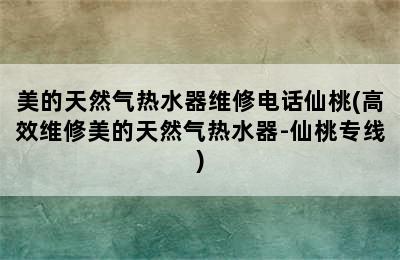 美的天然气热水器维修电话仙桃(高效维修美的天然气热水器-仙桃专线)