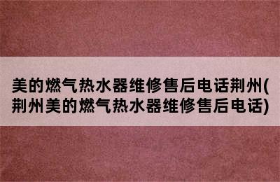 美的燃气热水器维修售后电话荆州(荆州美的燃气热水器维修售后电话)