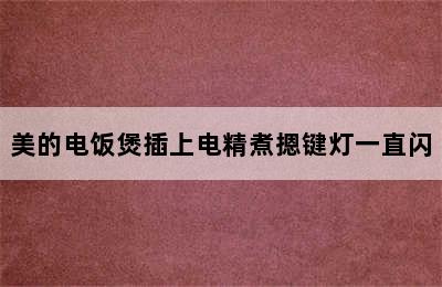 美的电饭煲插上电精煮摁键灯一直闪