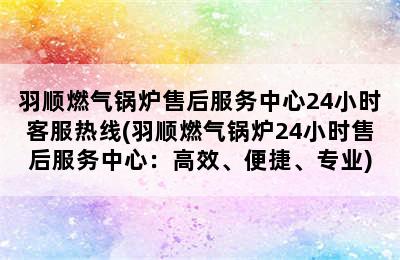 羽顺燃气锅炉售后服务中心24小时客服热线(羽顺燃气锅炉24小时售后服务中心：高效、便捷、专业)