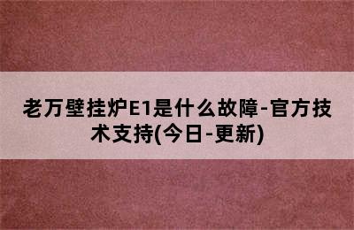 老万壁挂炉E1是什么故障-官方技术支持(今日-更新)