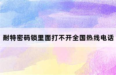 耐特密码锁里面打不开全国热线电话