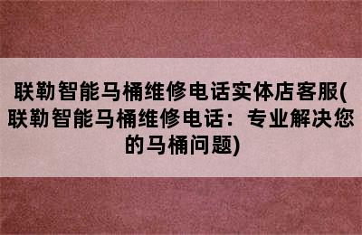 联勒智能马桶维修电话实体店客服(联勒智能马桶维修电话：专业解决您的马桶问题)