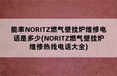 能率NORITZ燃气壁挂炉维修电话是多少(NORITZ燃气壁挂炉维修热线电话大全)