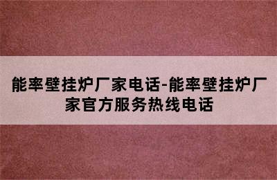 能率壁挂炉厂家电话-能率壁挂炉厂家官方服务热线电话