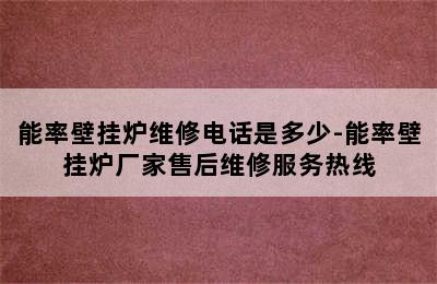 能率壁挂炉维修电话是多少-能率壁挂炉厂家售后维修服务热线