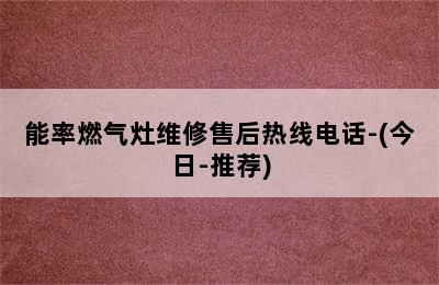 能率燃气灶维修售后热线电话-(今日-推荐)